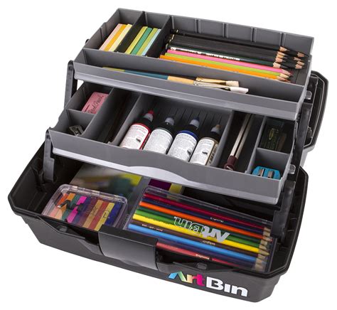 metal art supply box|containers for holding art prints.